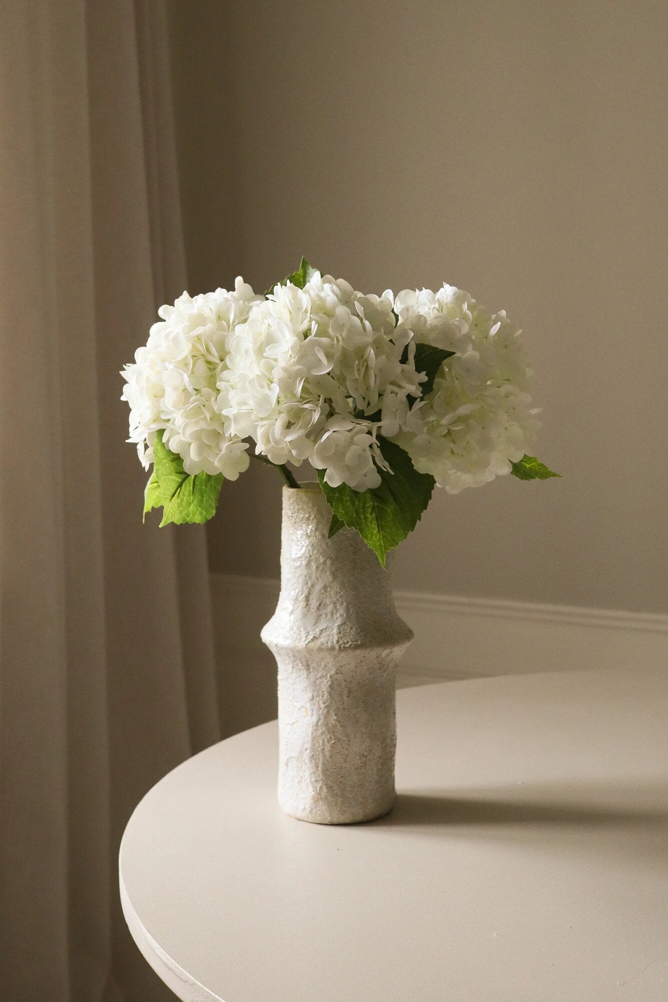 Kunstig Hortensia blomst - hvid